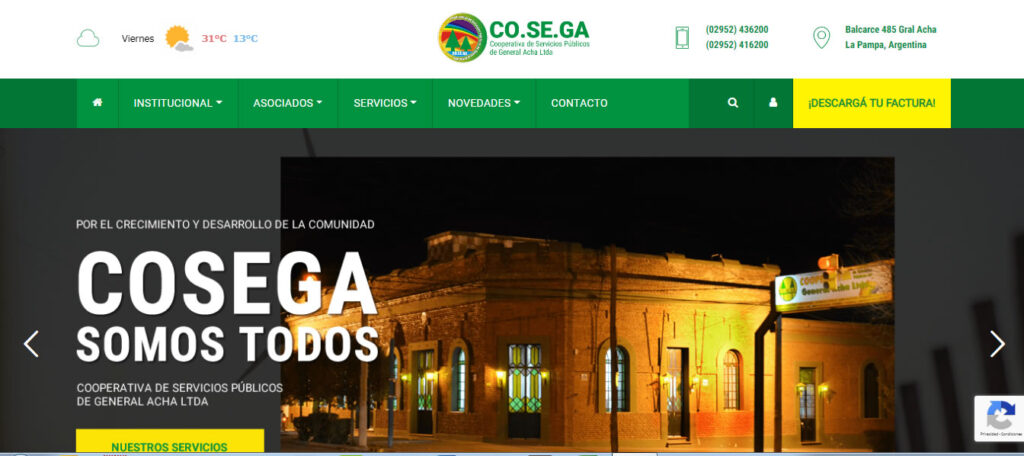Lanzamiento del Sitio Web de COSEGA