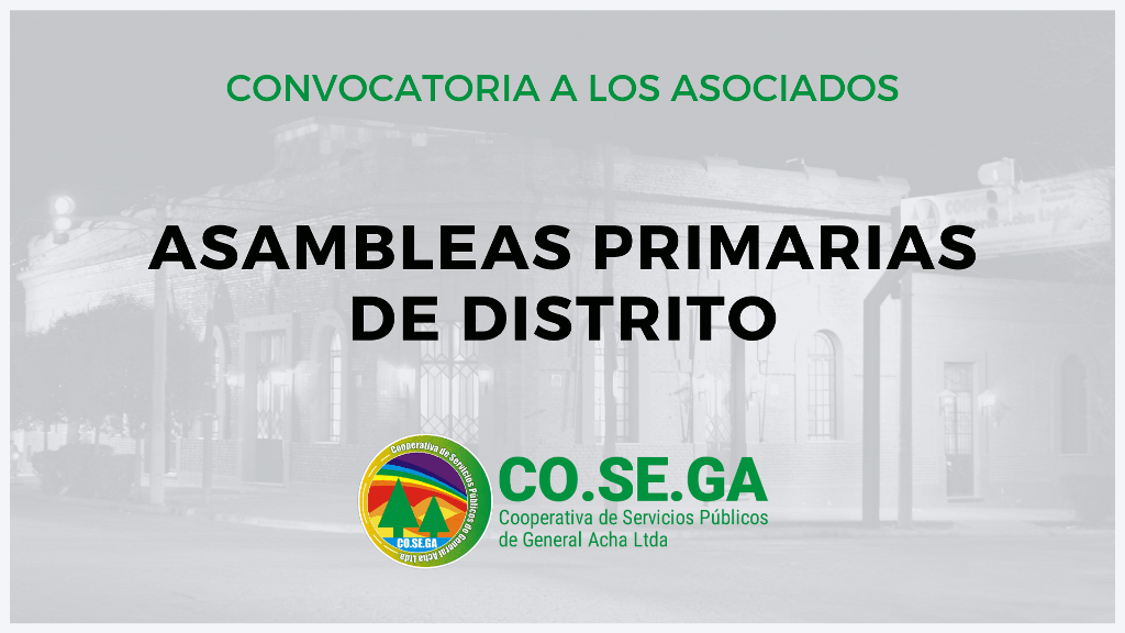 Asambleas Primarias de Distrito – Convocatoria a los Asociados