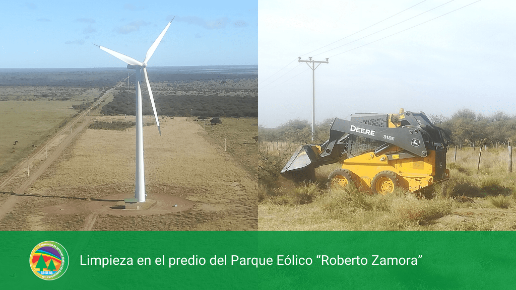 Limpieza en el predio del Parque Eólico «Roberto Zamora»