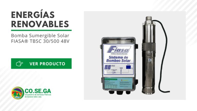 Bomba Sumergible Solar FIASA TBSC 30/500 48V