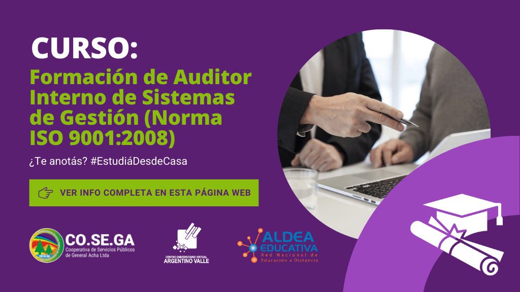 Formación de Auditor Interno de Sistemas de Gestión (Norma ISO 9001:2008)