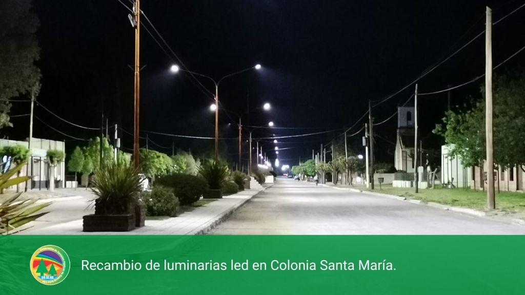 Recambio de luminarias led en Colonia Santa María