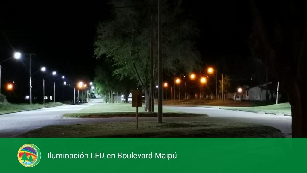 Iluminación LED en Boulevard Maipú