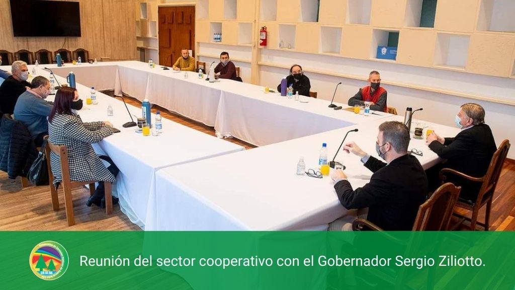 Reunión del sector cooperativo con el Gobernador Sergio Ziliotto.