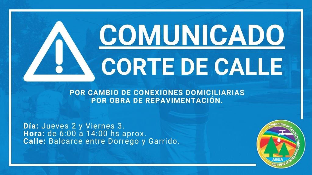 Corte de Calle Lunes 20 de Diciembre