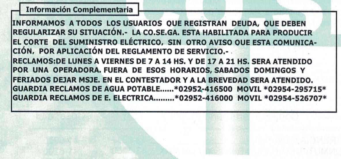 Parte 6 de la factura