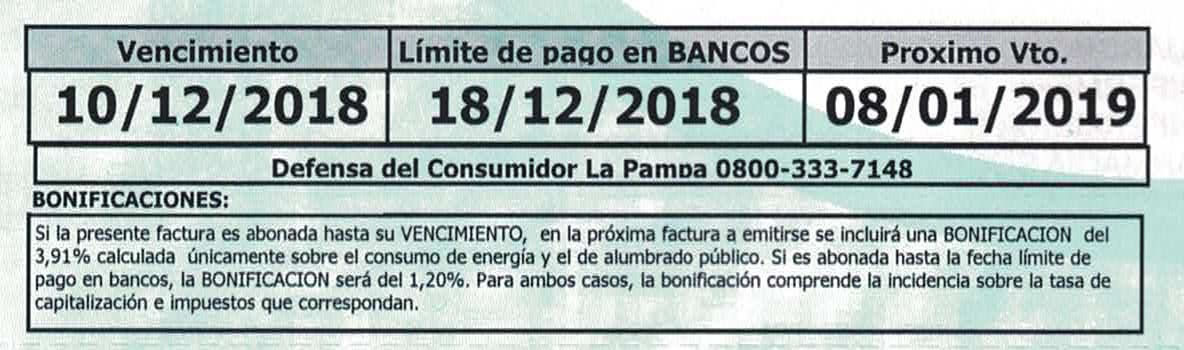 Parte 7 de la factura